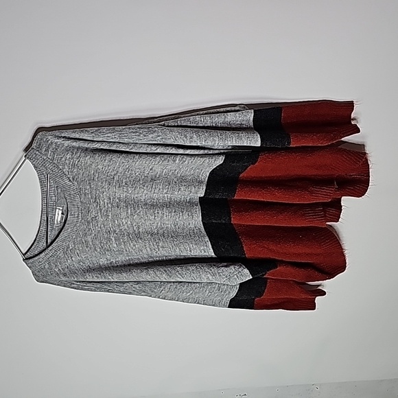 Warehouse One 3x gray striped long sleeve sweater - Picture 2 of 7